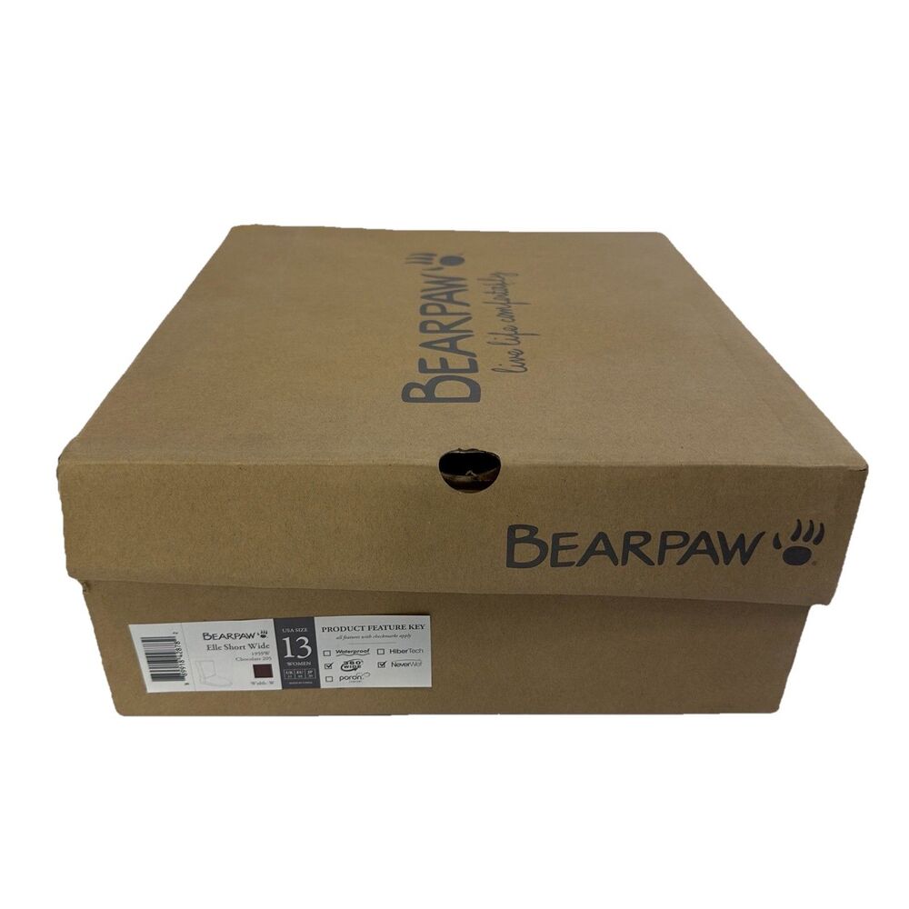 Bearpaw Elle Short Wide Suede Sheepskin Wool Boots Women US 13 Brown - Picture 11 of 11